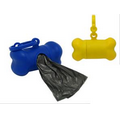 Doggie Waste Bag Dispenser - Bone Shaped - Yellow